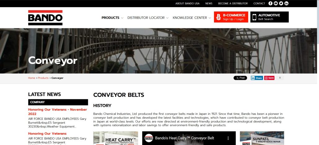 conveyor belt manufacturers